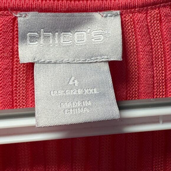 Chicos ombre pleated dolman sleeve womens XXL romantic holiday career old money - Picture 3 of 7